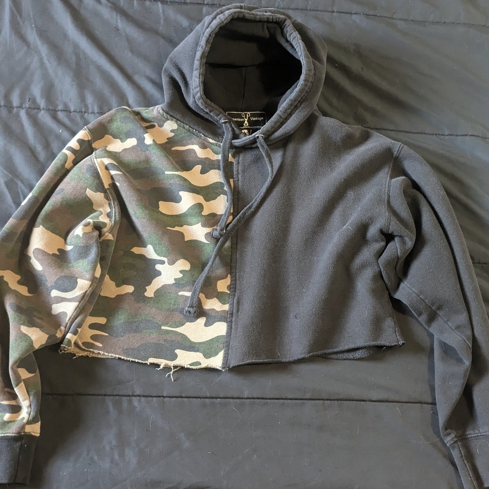 Reworked Vintage Crop Hoodie